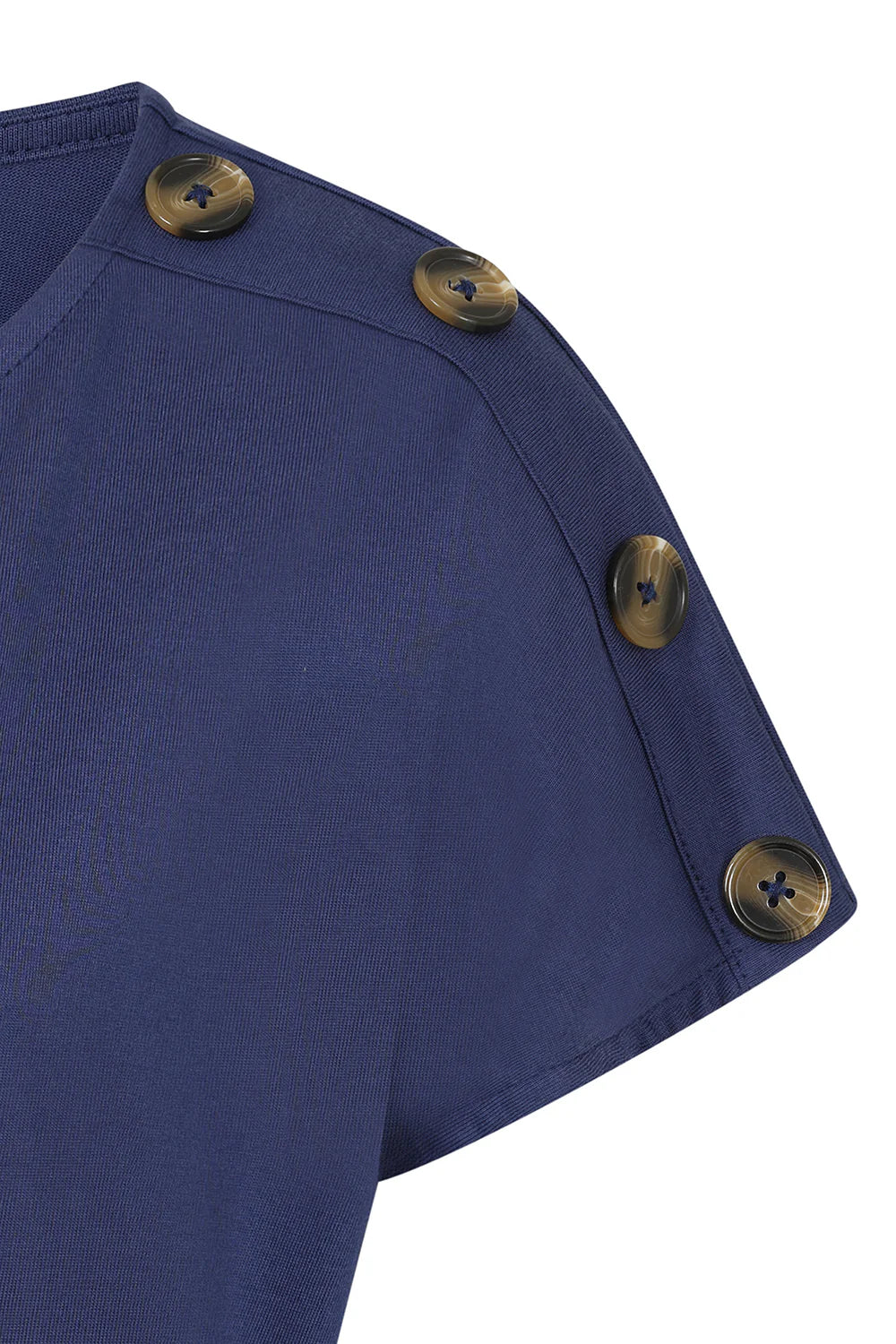 Alice Collins Button Shoulder Top