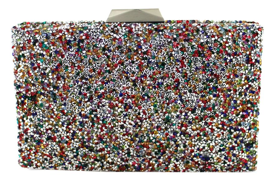 Mac Multi Coloured Beaded Clutch Bag