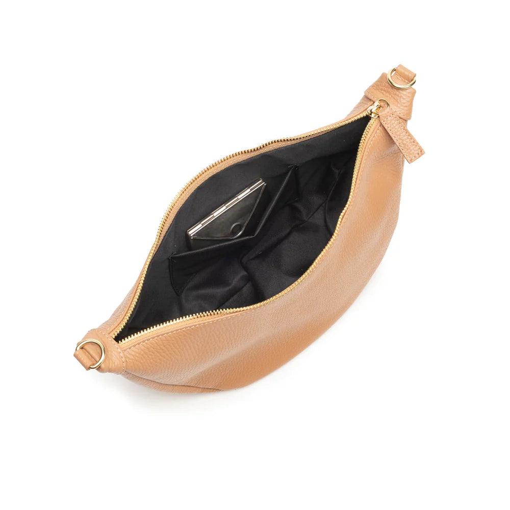 Elie Beaumont Camel Leather Hobo Bag