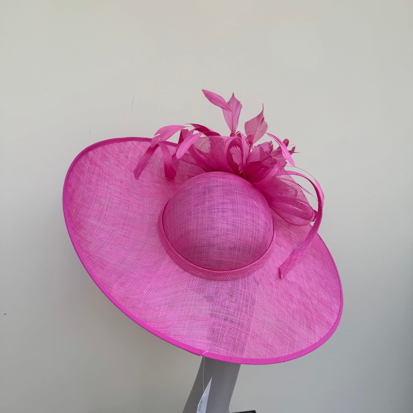 J Bees JB25/85 Hot Pink Hatinator with Feather Flower Detail Hot Pink