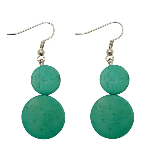 Lotus Feet H20CEB9 Turquoise Blue Earrings