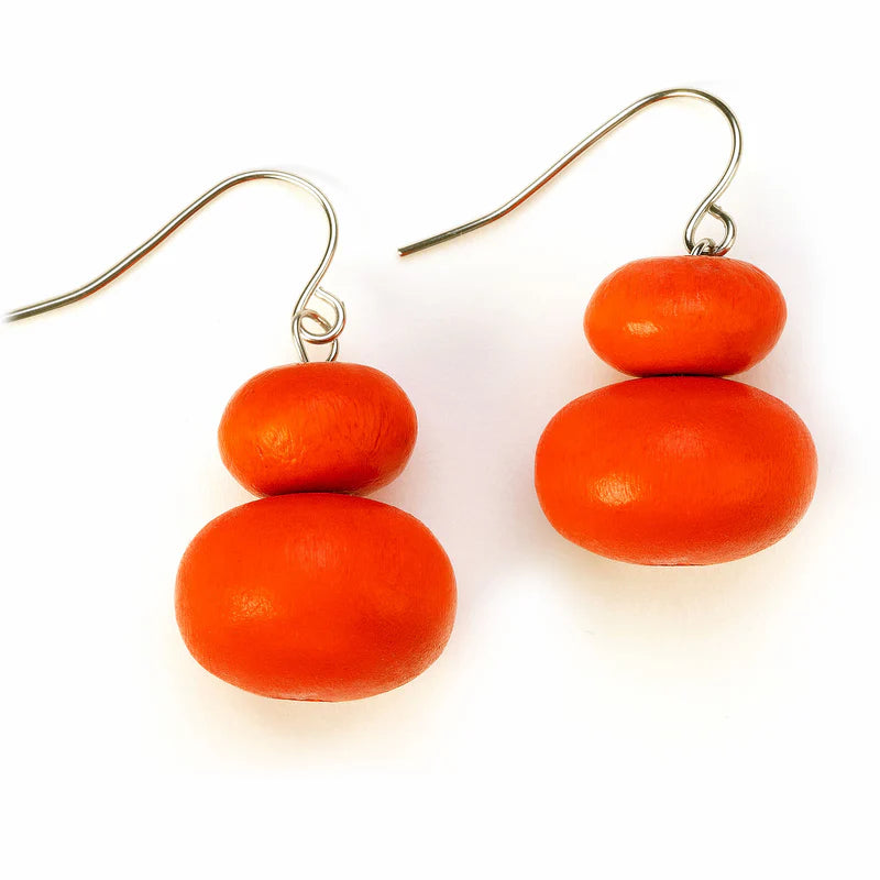 Lotus Feet H2418 Orange Papa Earrings