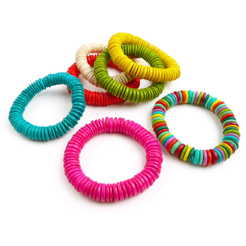 Lotus Feet HAB6A4 Yellow Coco Disc Bracelet