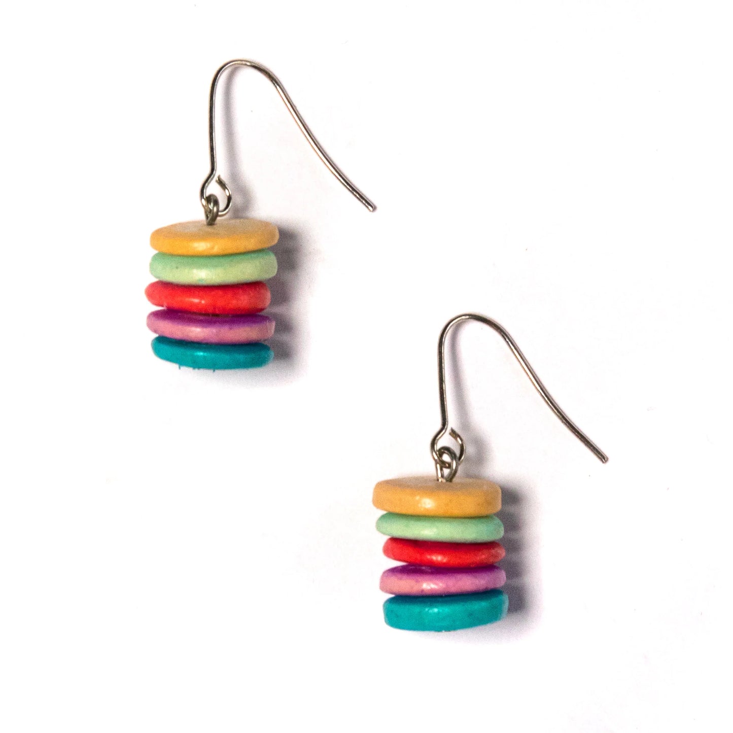 Lotus Feet HAE5A Rainbow Coco Stack Earrings
