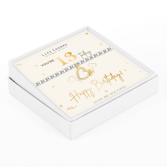 Life Charms Bracelet Happy 13th Birthday