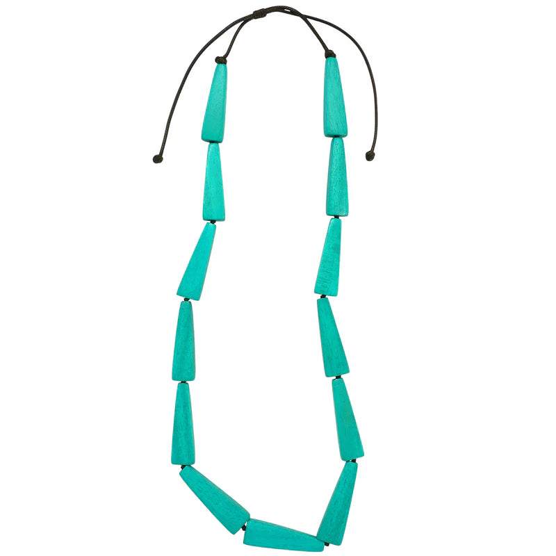 Lotus Feet HC012 Turquoise Traingle Necklace