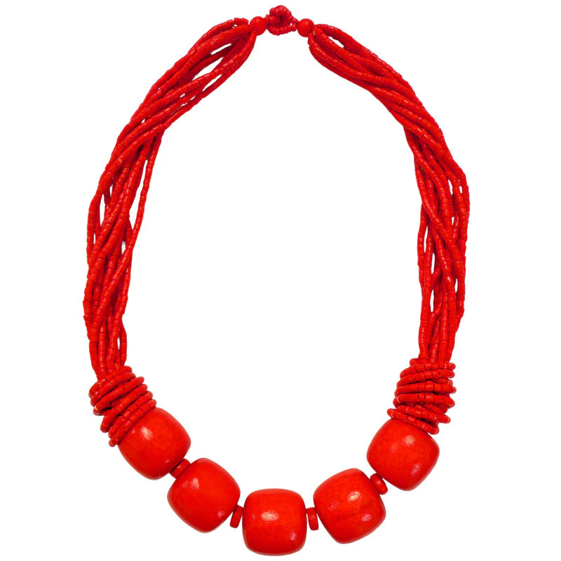 Lotus Feet Chunky Beaded Necklace