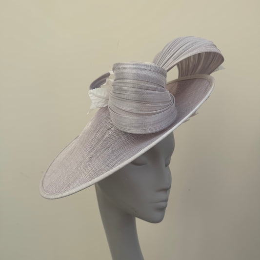 J Bees JB25/59 Opal Disc Hatinator with Ribbon and Rose Detail