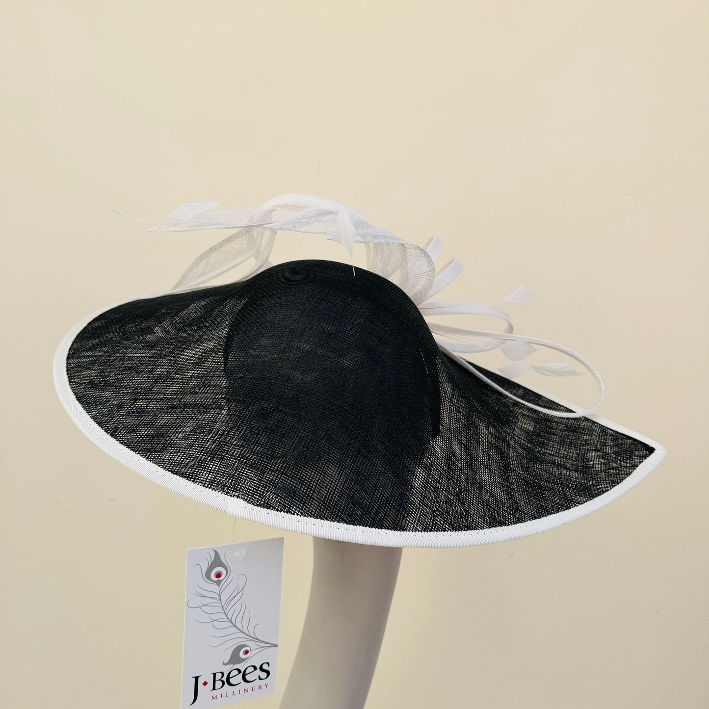 J Bees JB25/79 Black/White Tear Drop Large Hatinator