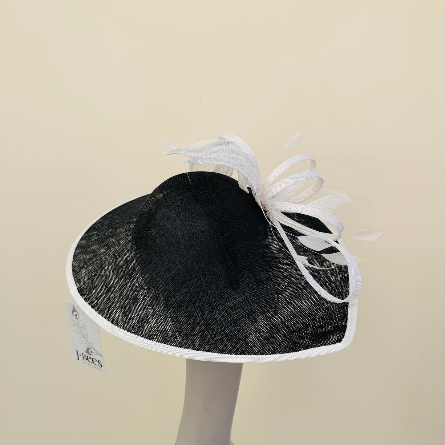 J Bees JB25/79 Black/White Tear Drop Large Hatinator