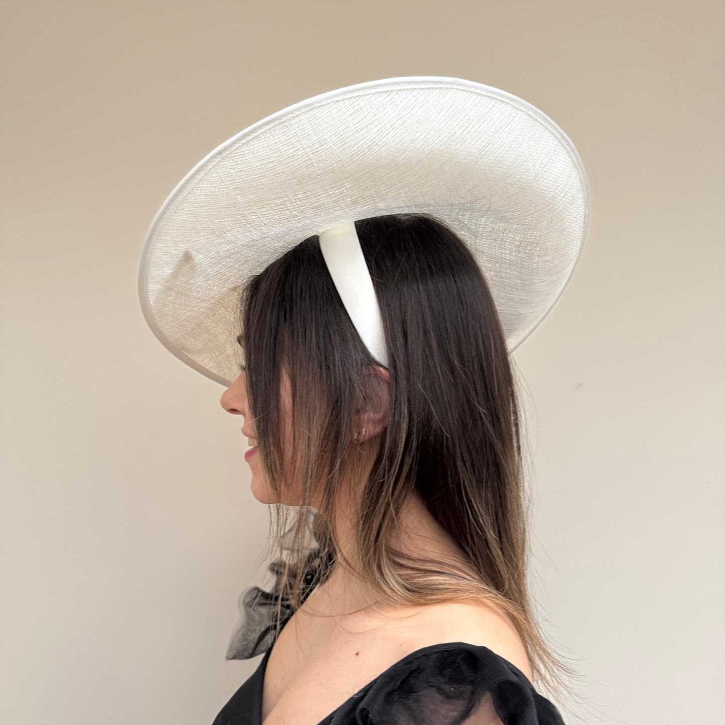 J Bees JB18/100 Ivory Lurex hatinator featuring silver thread