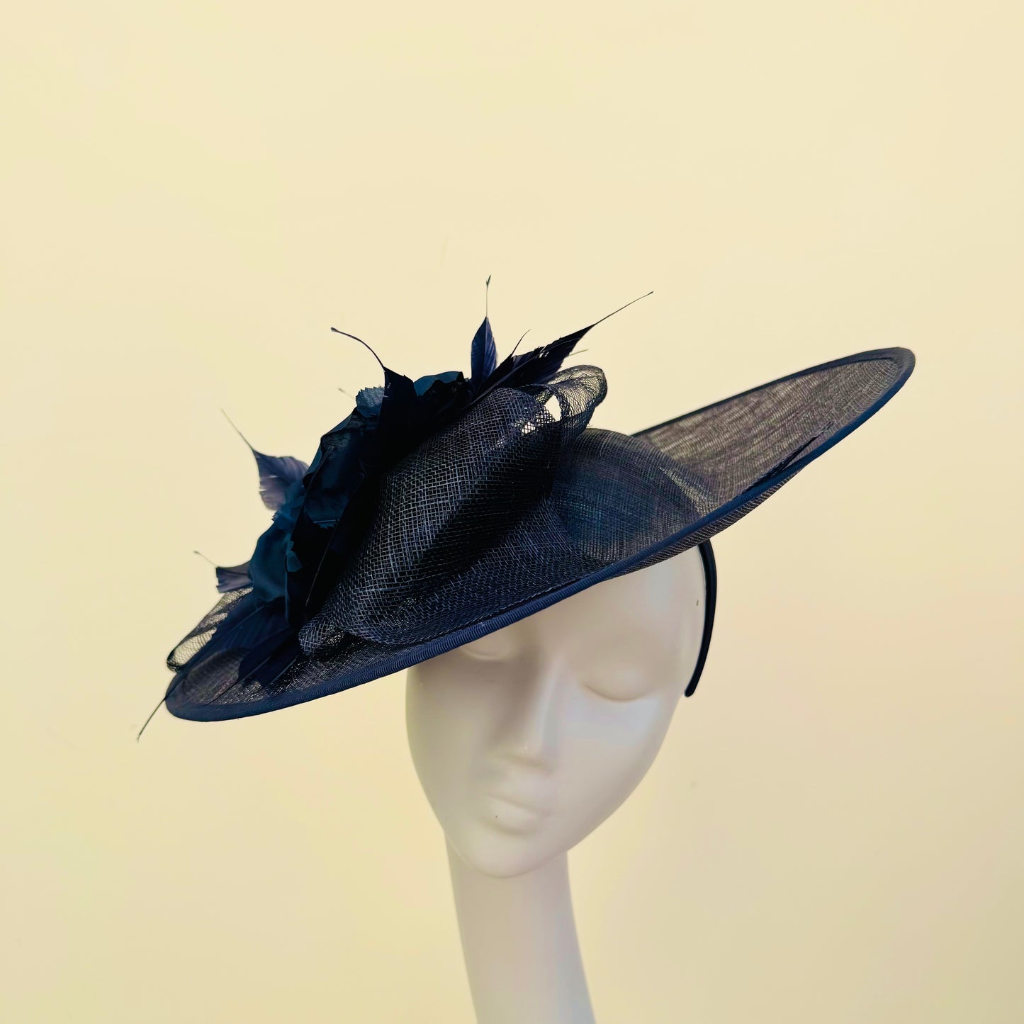 J Bees JB24/38 Navy Blue Hatinator with Large Flower Detail