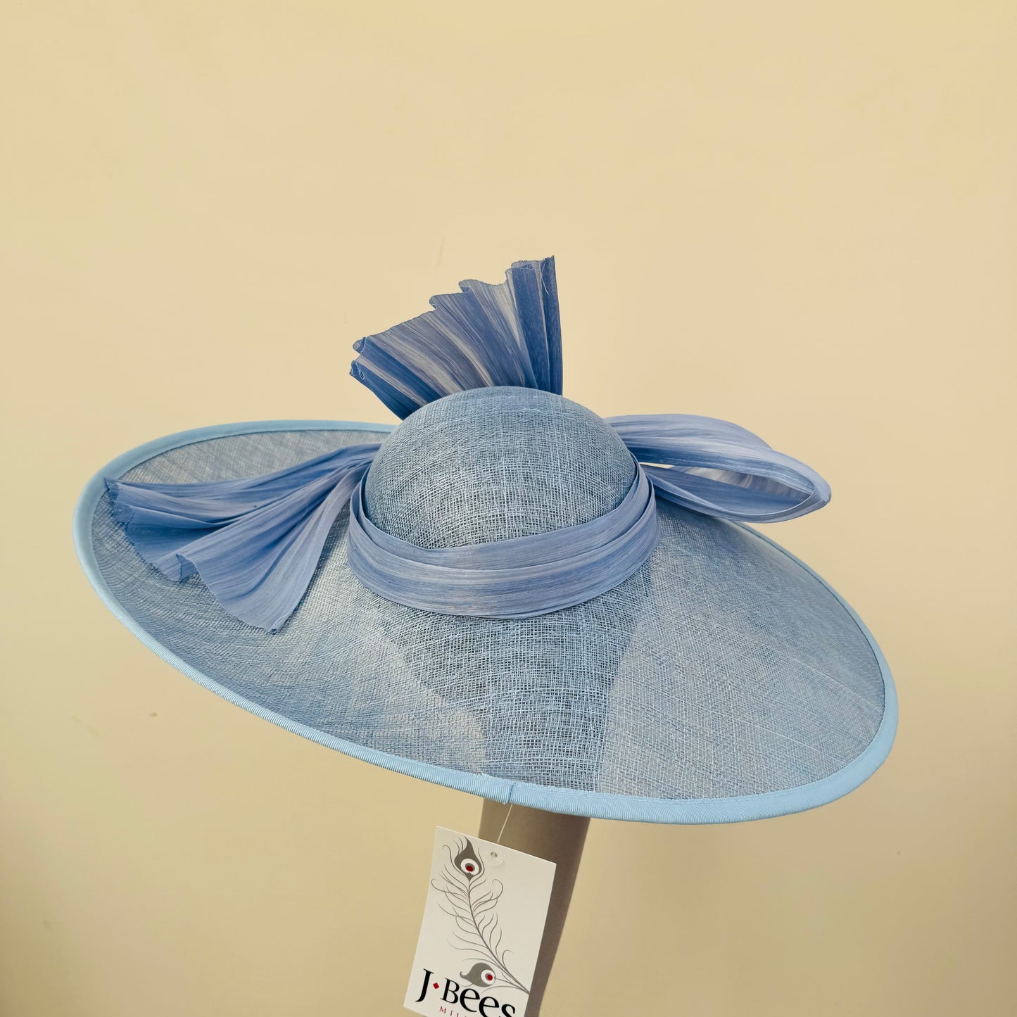 J Bees JB23/280 Baby Blue Large Bow Hatinator