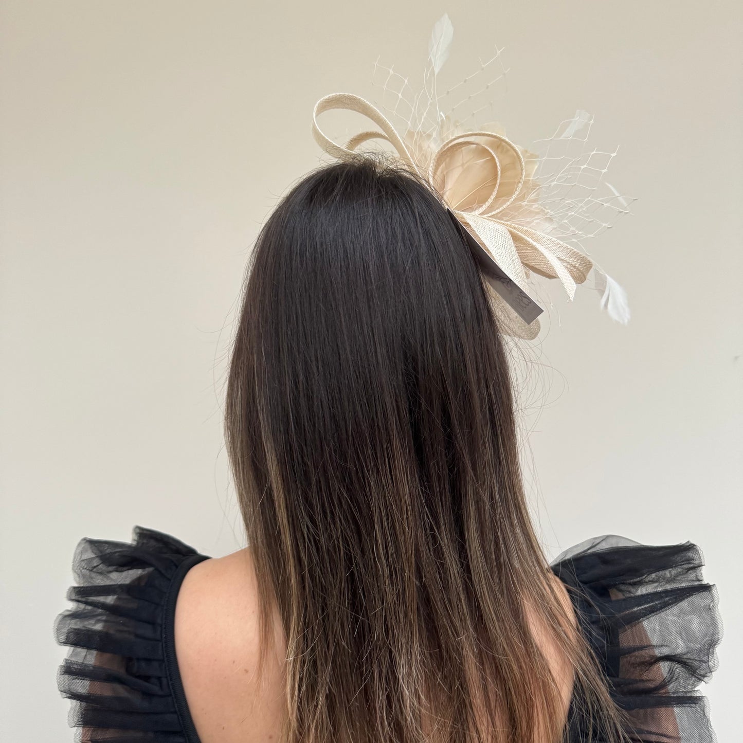 J Bees JB18/040 Sand Feather Fascinator Sand