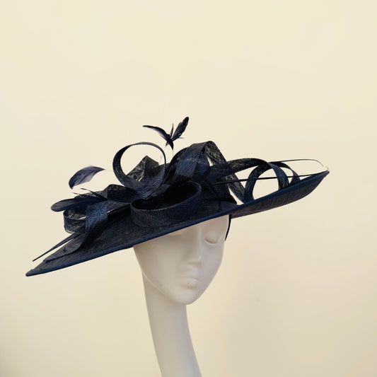 J Bees JB25/63 Navy Blue Hat On Headband