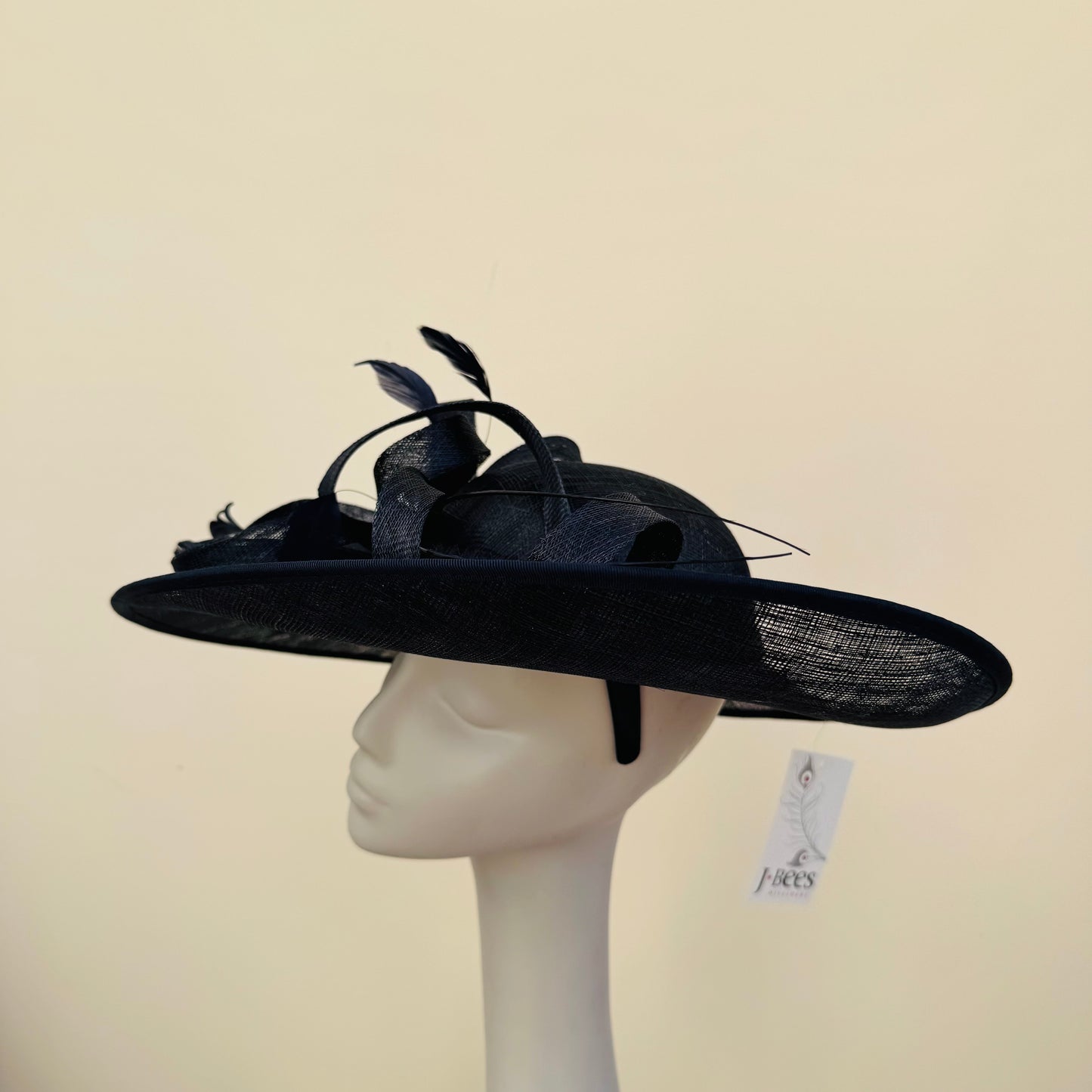 J Bees JB25/63 Navy Blue Hat On Headband