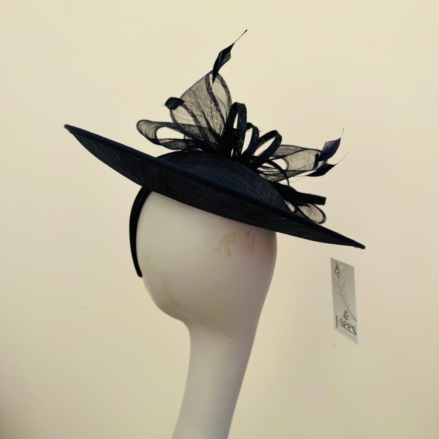 J Bees JB25/83 Navy Blue Circular Bow Hatinator Disc
