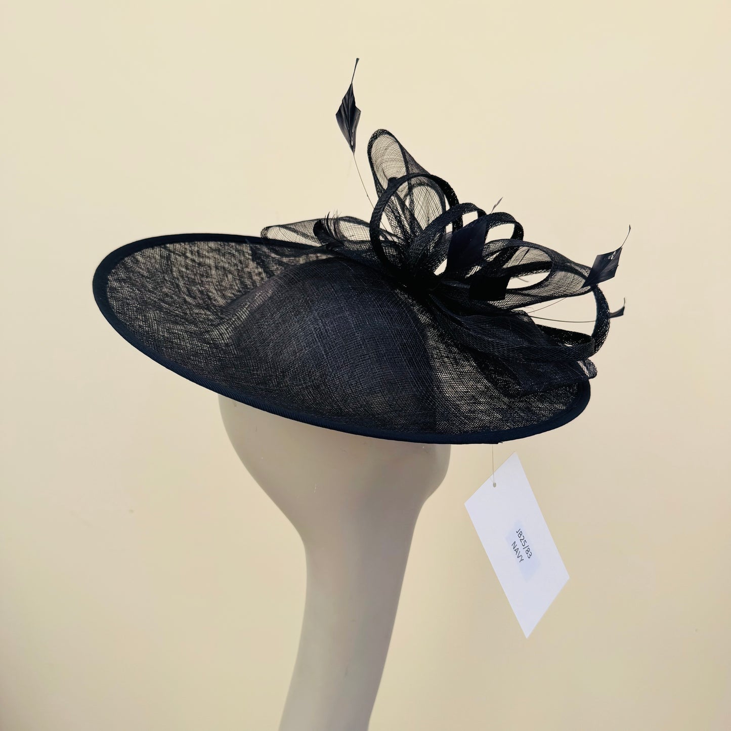 J Bees JB25/83 Navy Blue Circular Bow Hatinator Disc