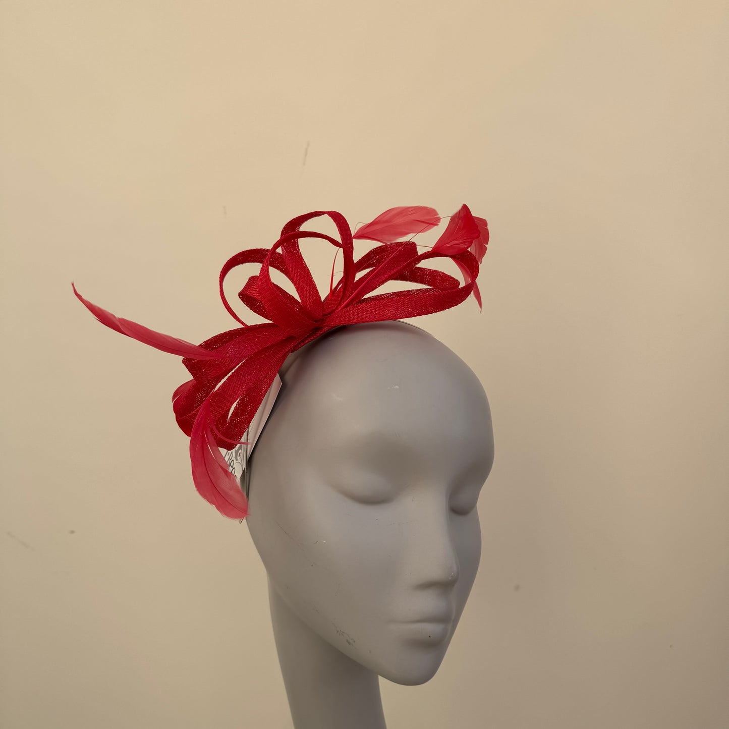 J Bees JB22/238 Fascinator on Headband In Reds
