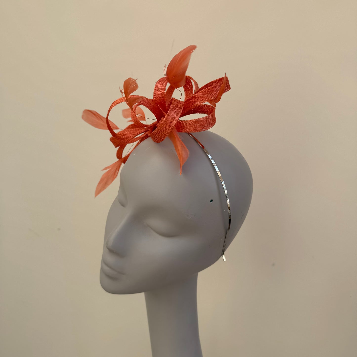 J Bees JB22/238 Fascinator On Headband In Oranges