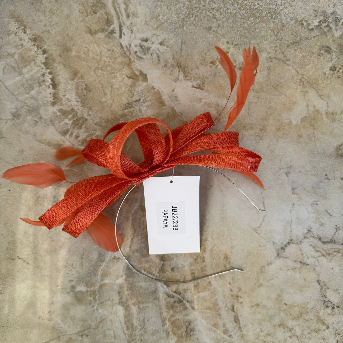 J Bees JB22/238 Fascinator On Headband In Oranges