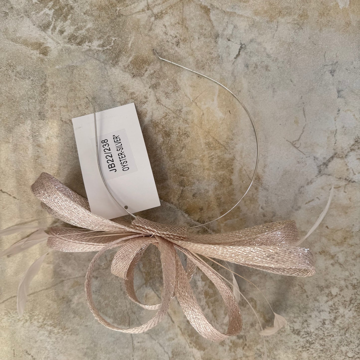 J Bees JB22/238 Fascinator On Headband In Neutrals & Ivory