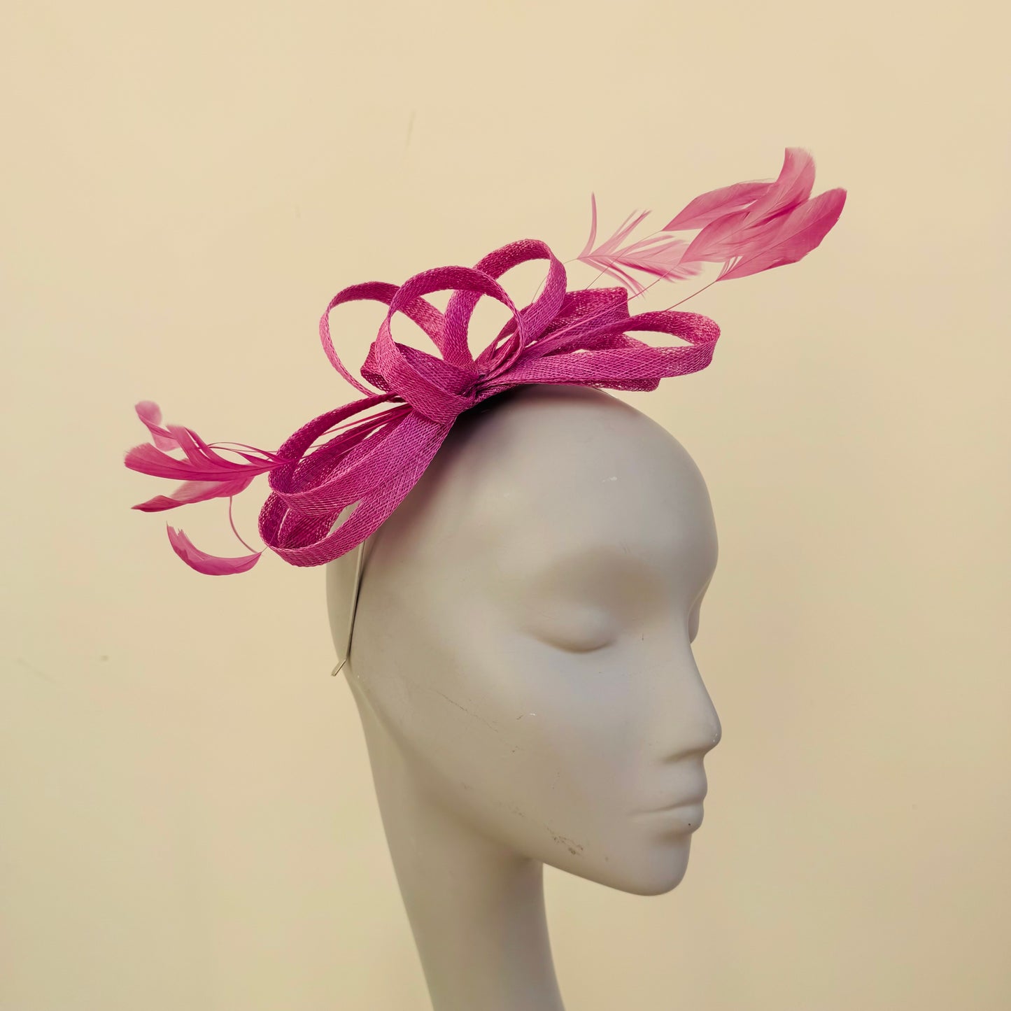 J Bees JB22/238 Fascinator On Headband In Pinks