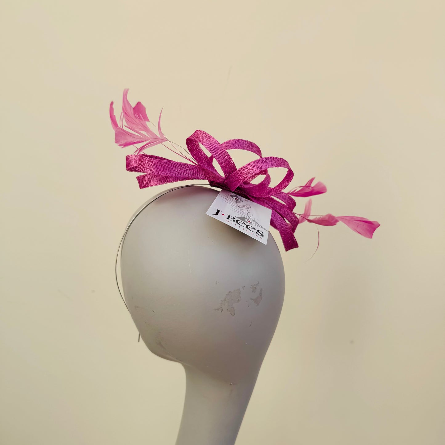 J Bees JB22/238 Fascinator On Headband In Pinks
