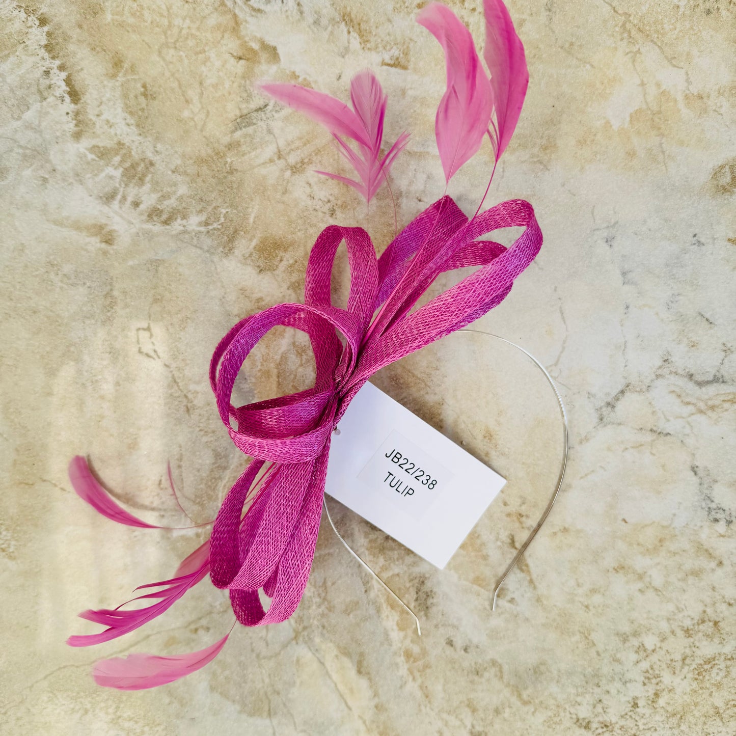 J Bees JB22/238 Fascinator On Headband In Pinks