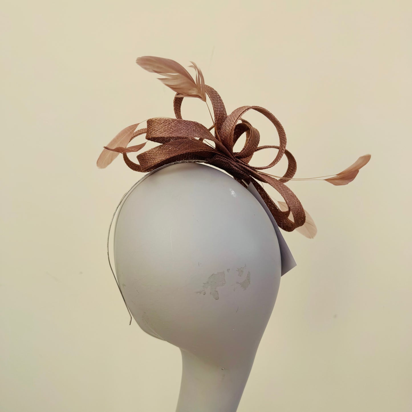 J Bees JB22/238 Brown Fascinator On Headband