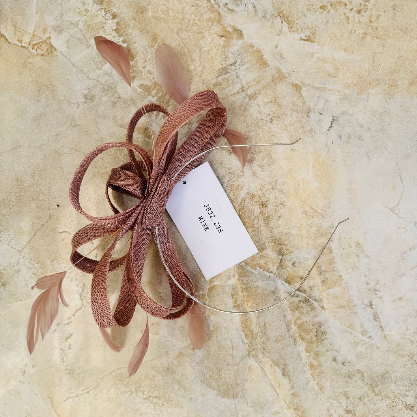 J Bees JB22/238 Brown Fascinator On Headband