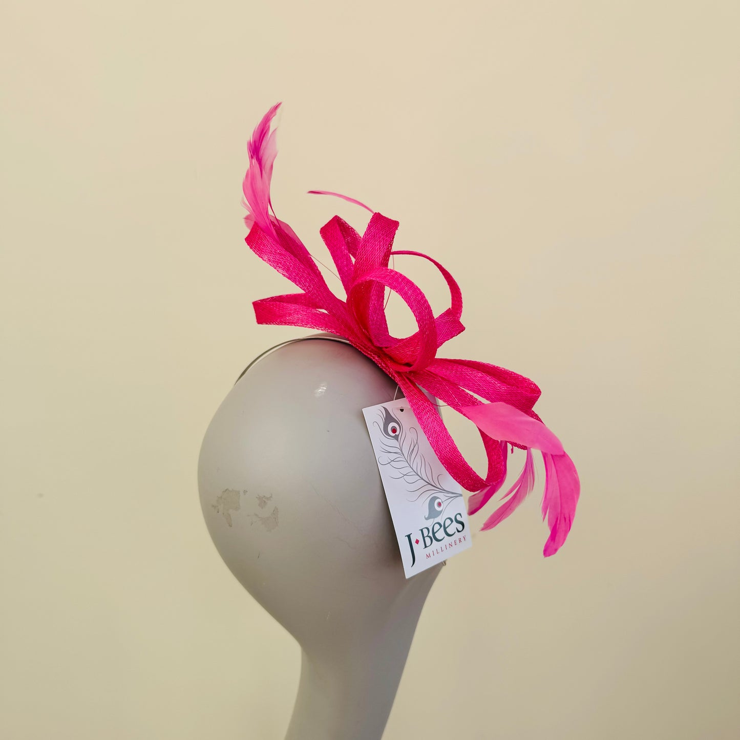 J Bees JB22/238 Fascinator On Headband In Pinks