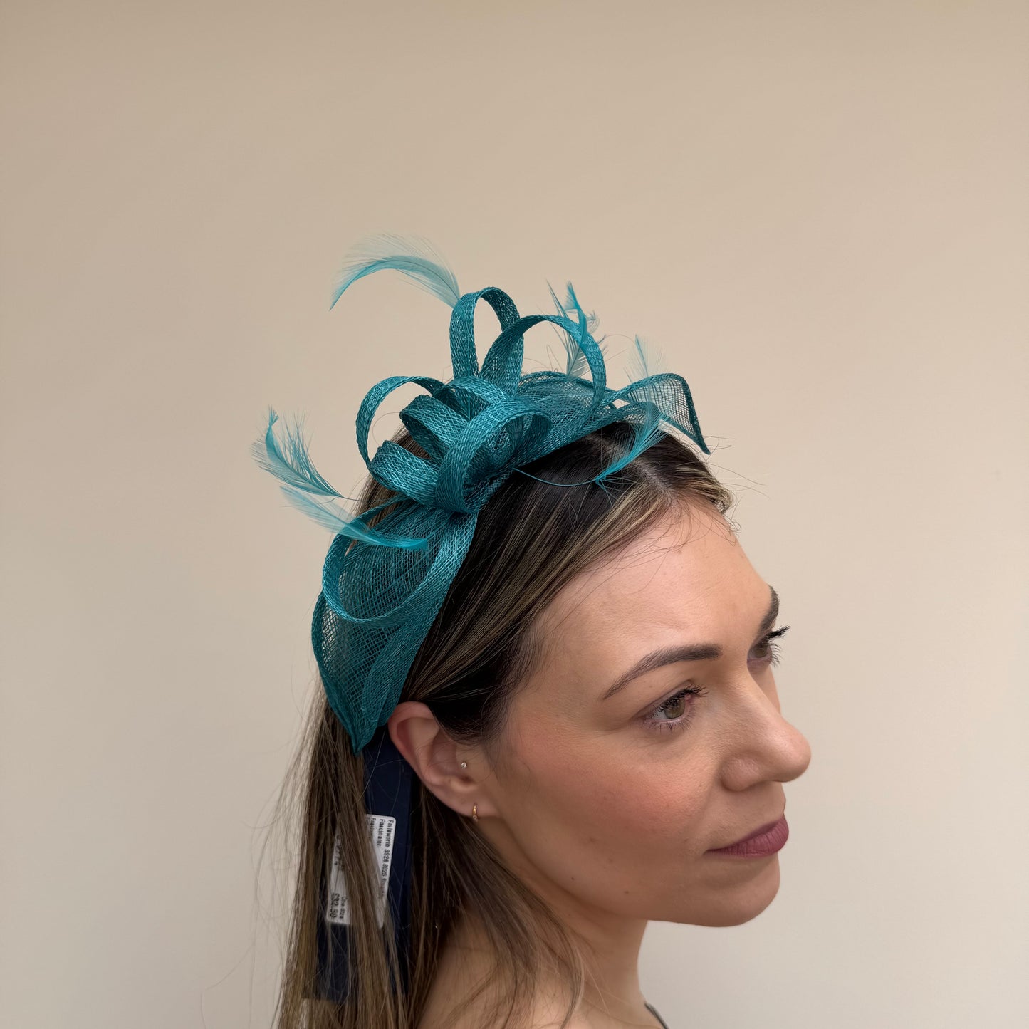 Failsworth SS26 8025 Sinamay Fascinator Peacock