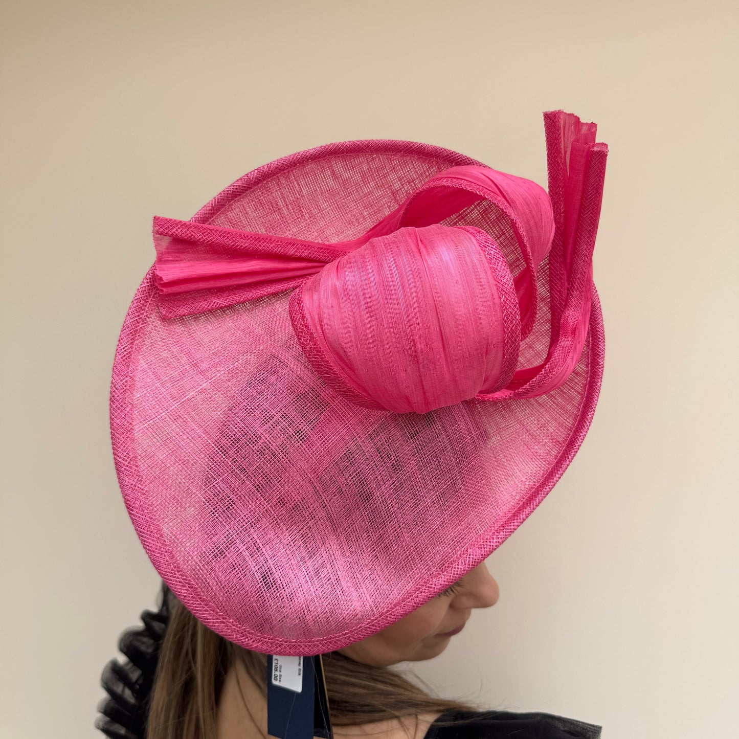 Failsworth SS26 129 Sinamay Silk Fascinator Magenta
