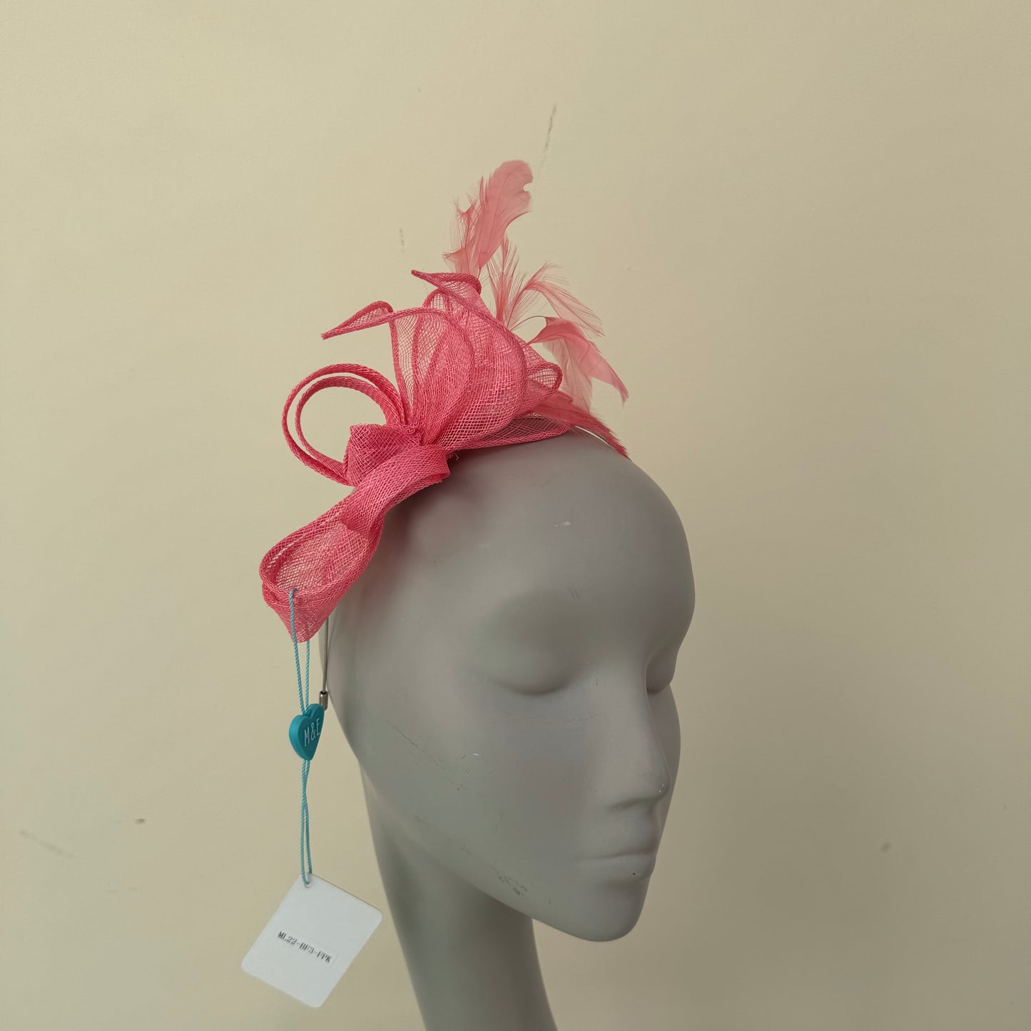 Max and Ellie BF3 Small Fascinator on Headband in Pinks