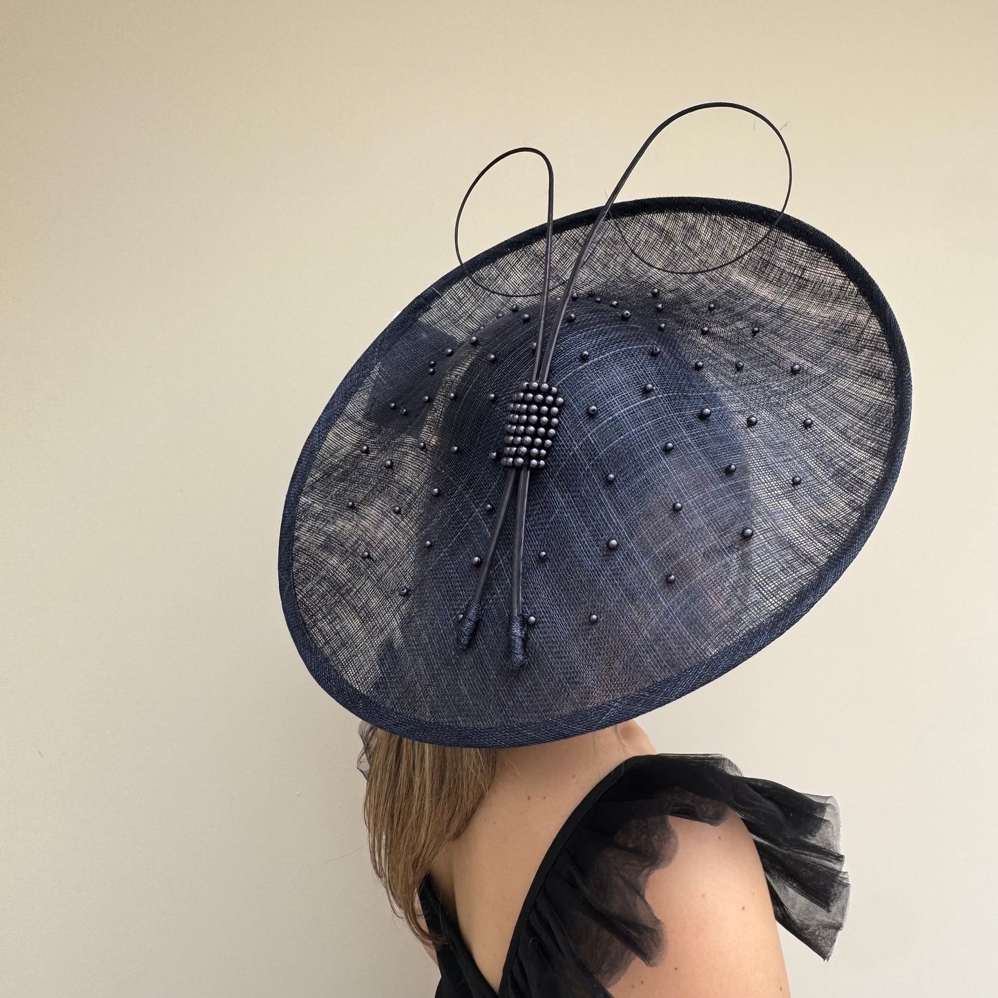 J Bees JB26/133 Navy blue Hatinator with Pearls