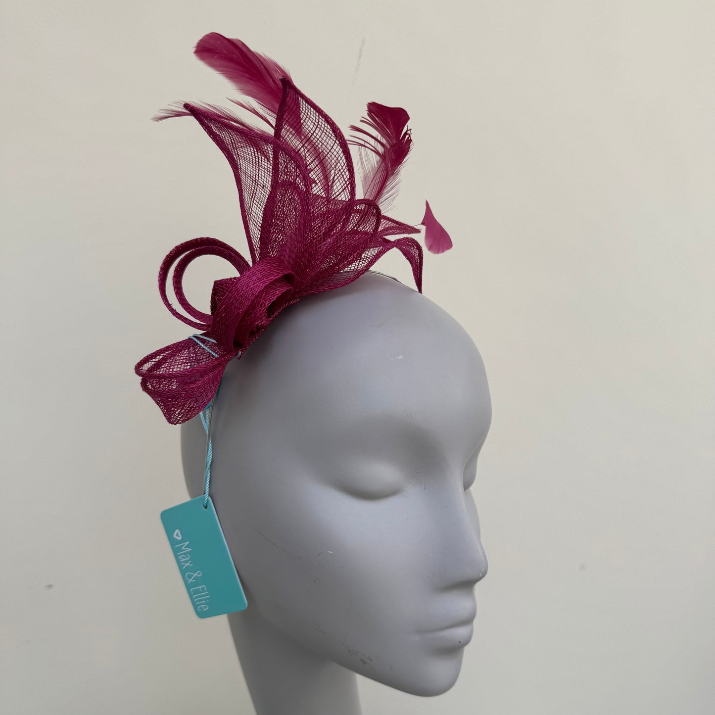Max and Ellie BF3 Small Fascinator on Headband in Pinks