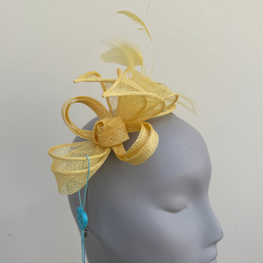 Max and Ellie BF3 Fascinator in Yellow