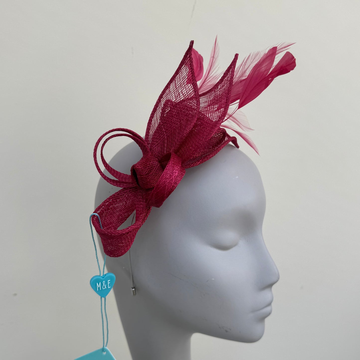 Max and Ellie BF3 Small Fascinator on Headband in Reds