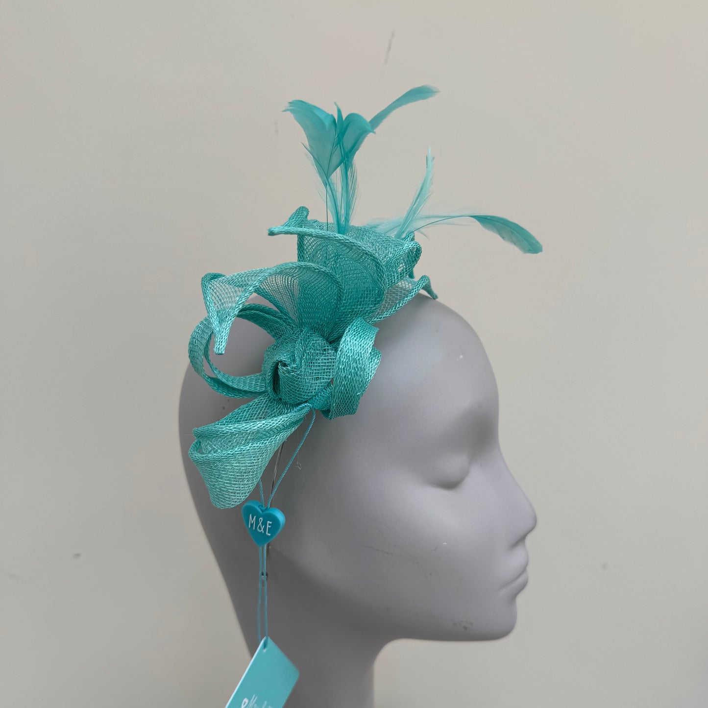 Max and Ellie BF3 Small Fascinator on Headband in Greens