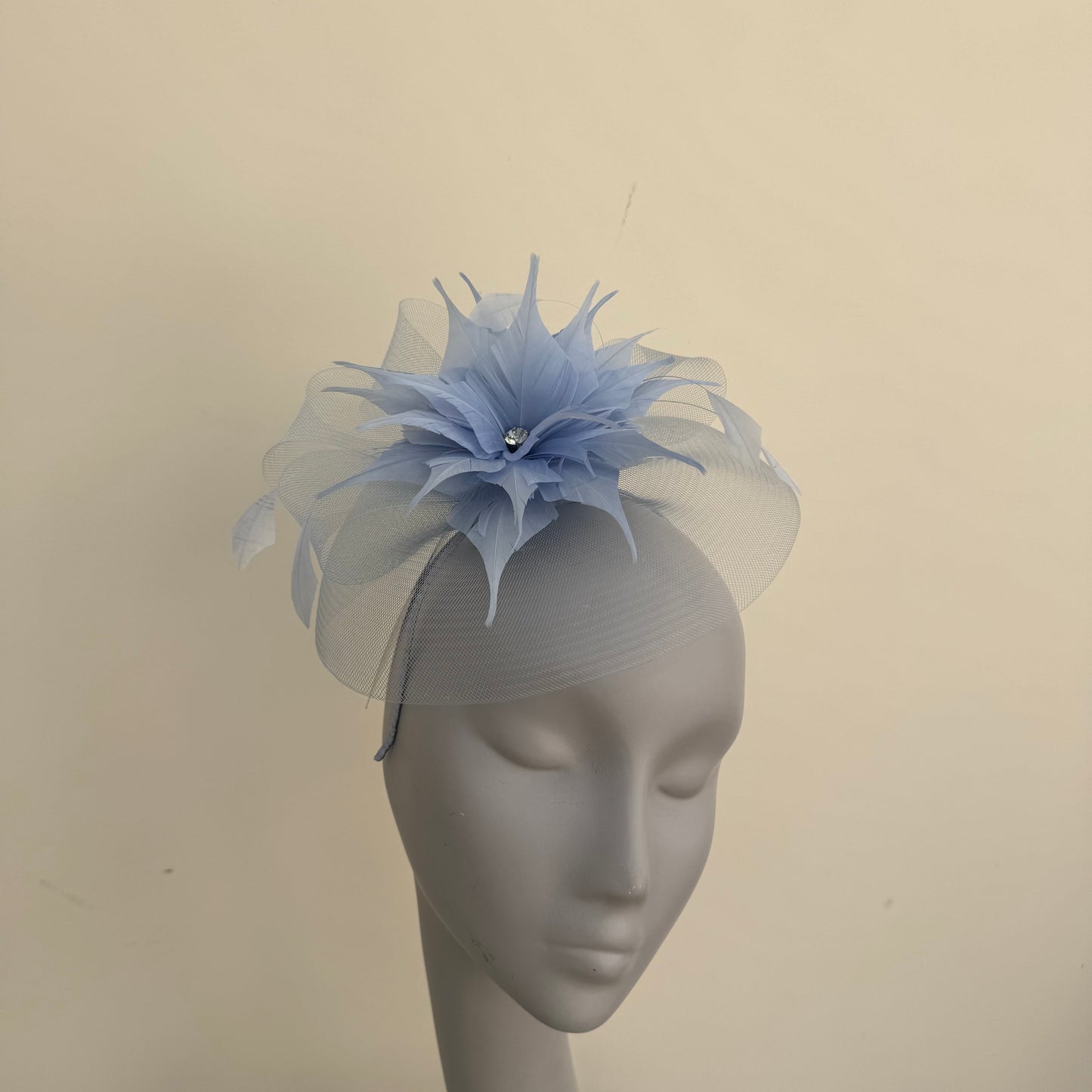 J Bees JB20/598 in Blues - Net Fascinator with Sparkle