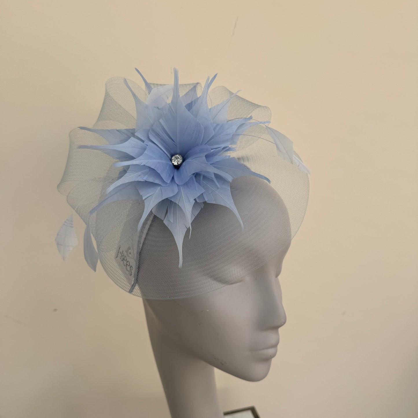 J Bees JB20/598 in Blues - Net Fascinator with Sparkle