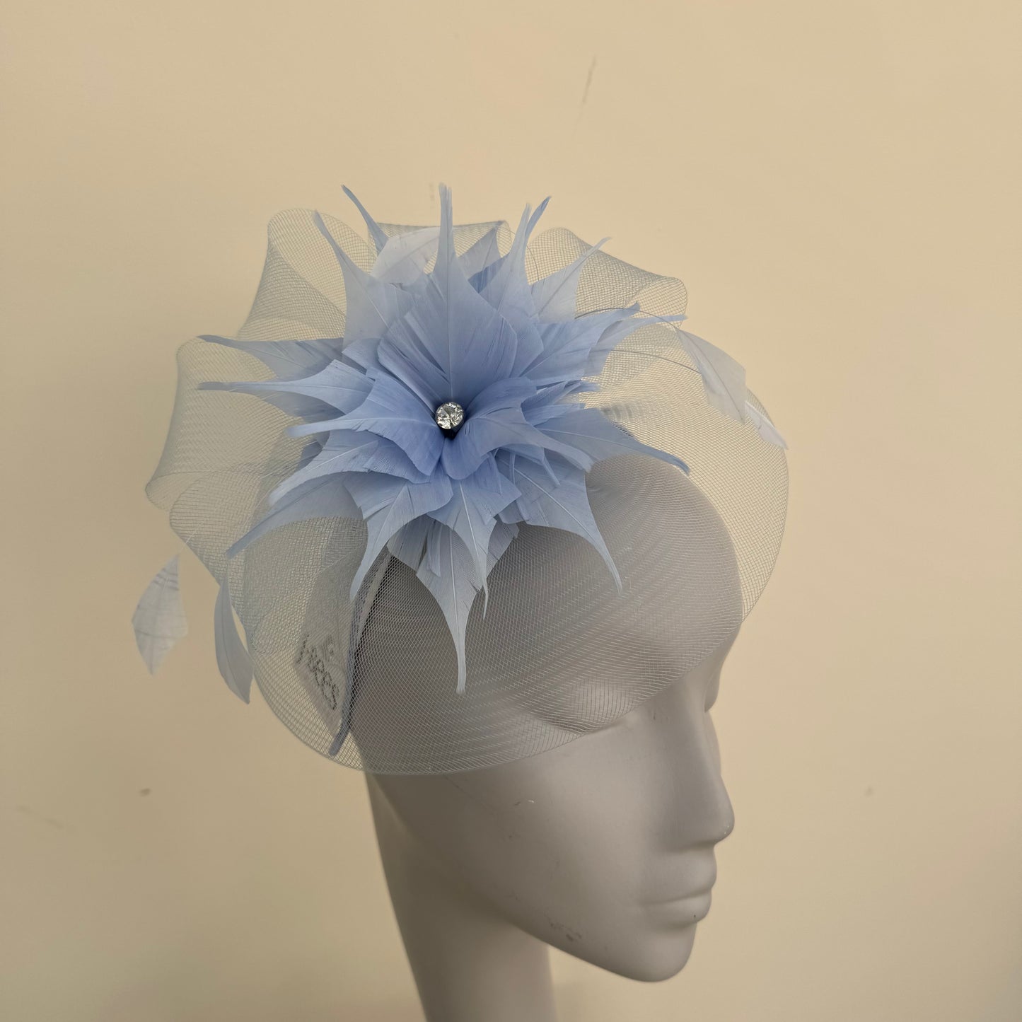 J Bees JB20/598 in Blues - Net Fascinator with Sparkle