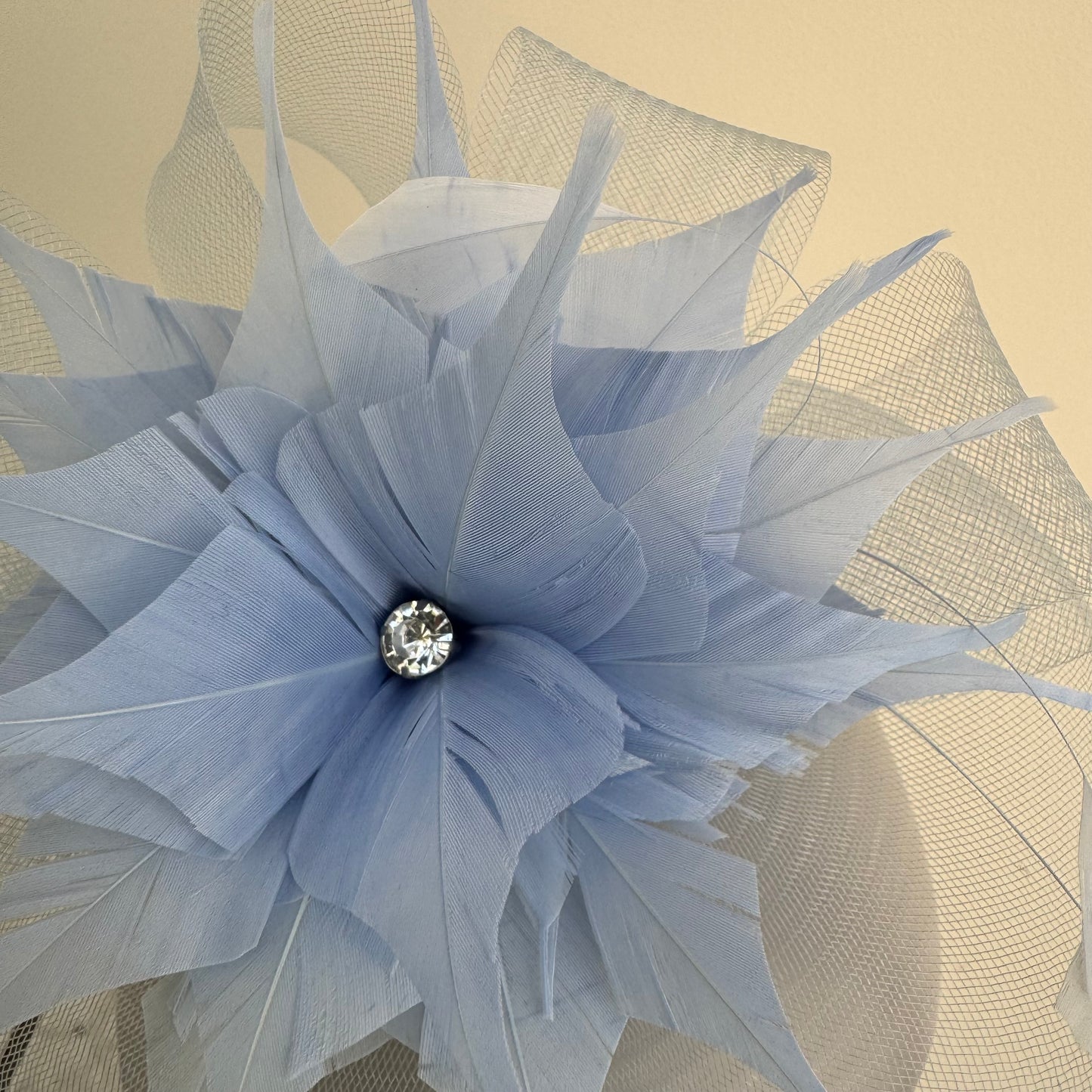 J Bees JB20/598 in Blues - Net Fascinator with Sparkle