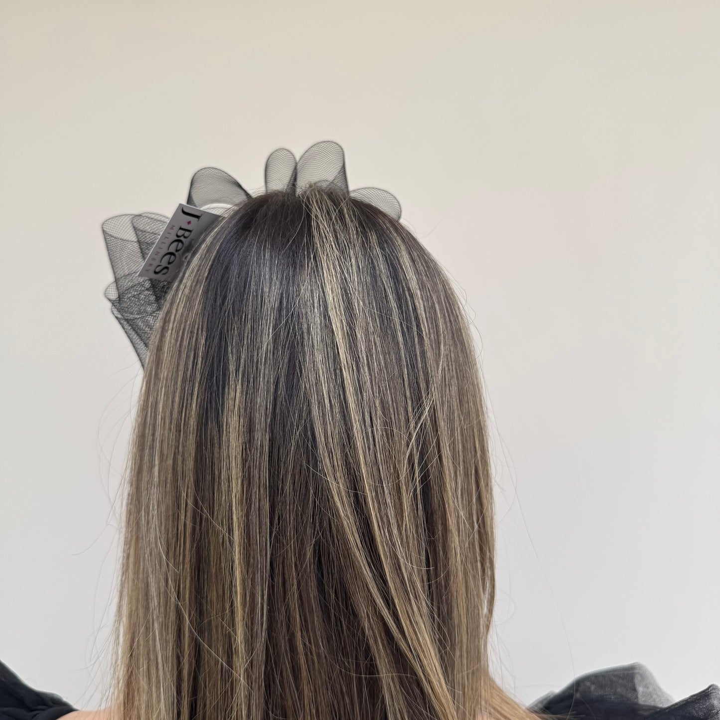 J Bees JB26/113 Black Fascinator with Sparkle