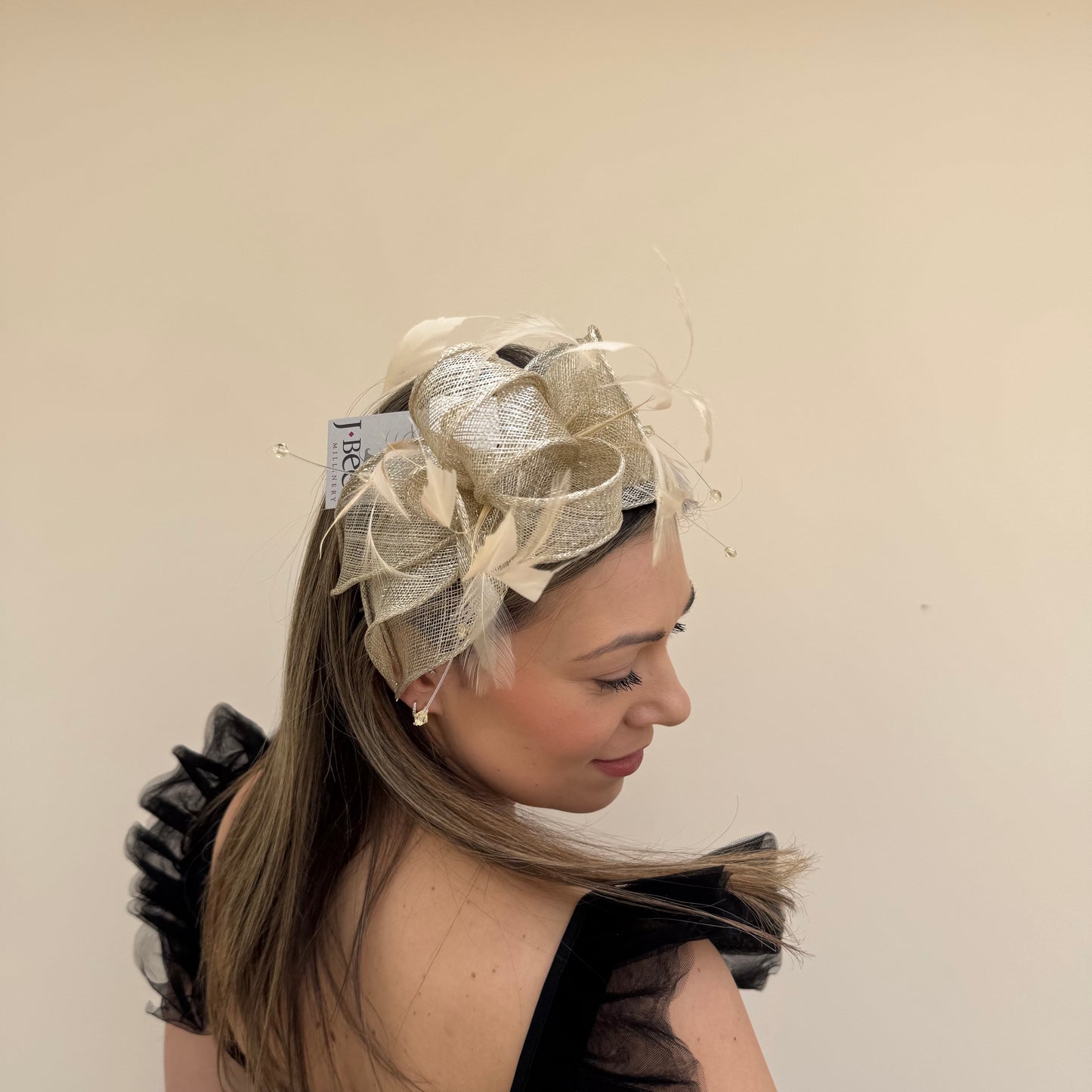 J Bees JB23/318 Gold/Silver Lurex Fascinator