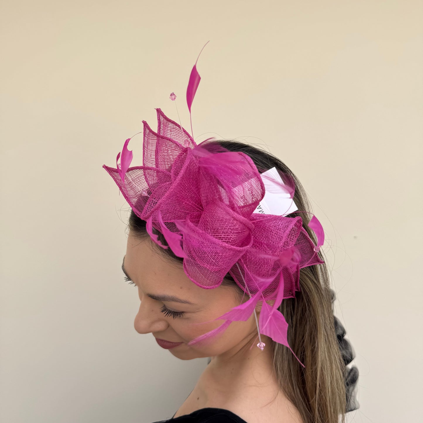 J Bees JB23/318 Magenta Pink Fascinator