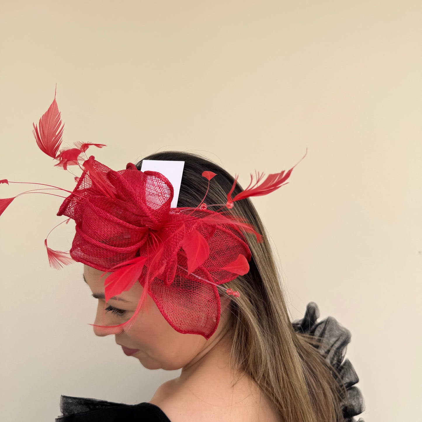 J Bees JB23/318 Poppy Red Fascinator