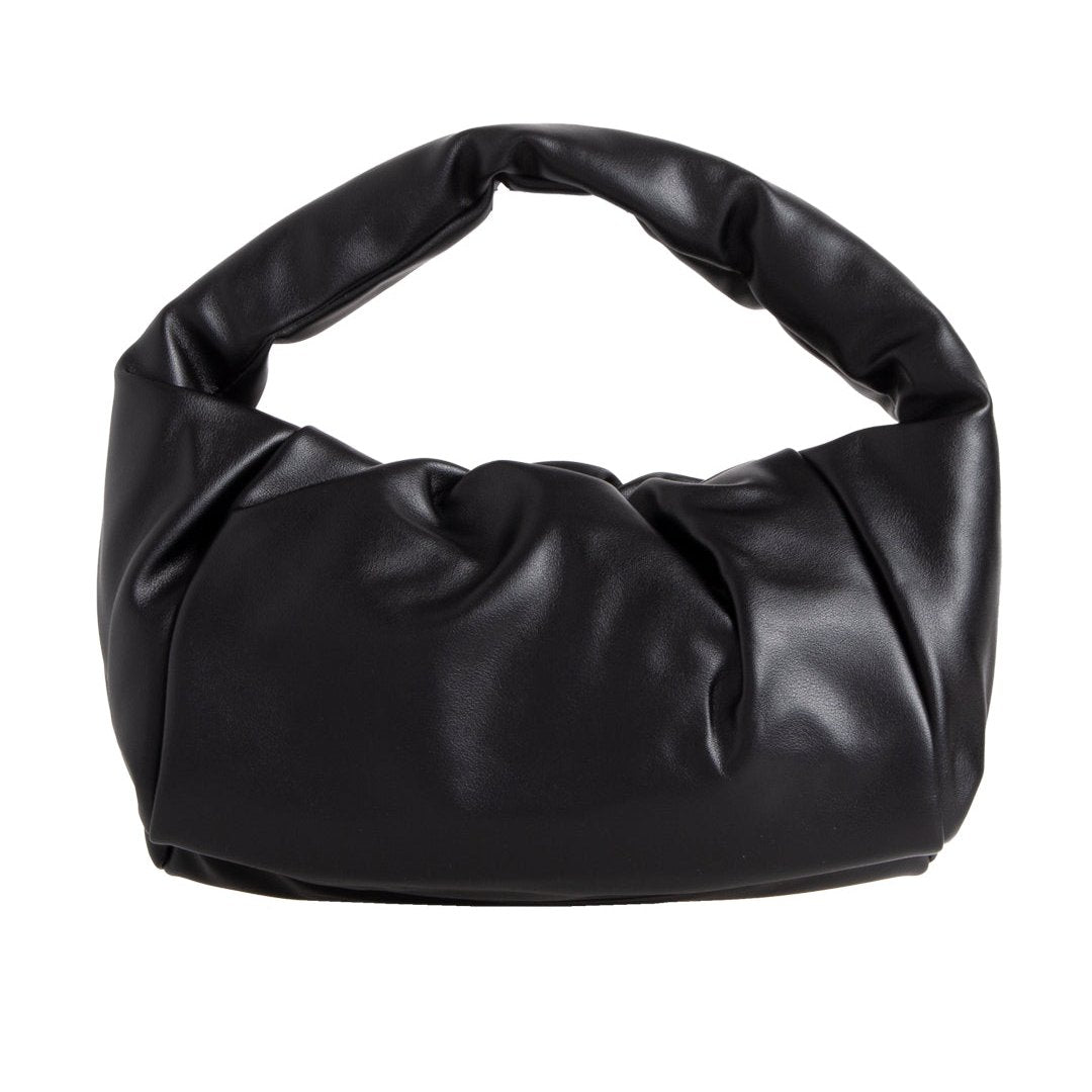 Black leather grab bag sale