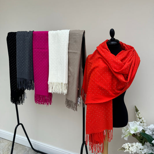 Malissa J Studded Pashmina Wrap Scarf
